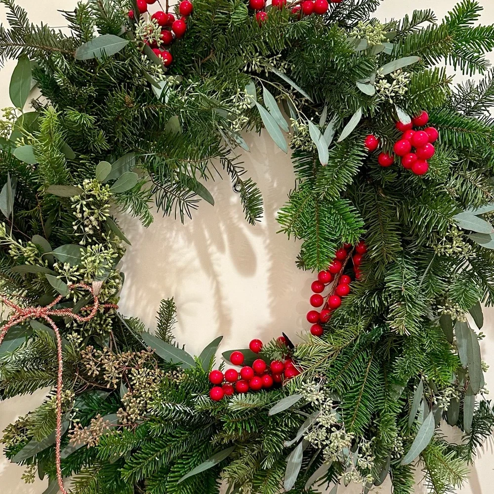 Faux Pine Berry Wreath